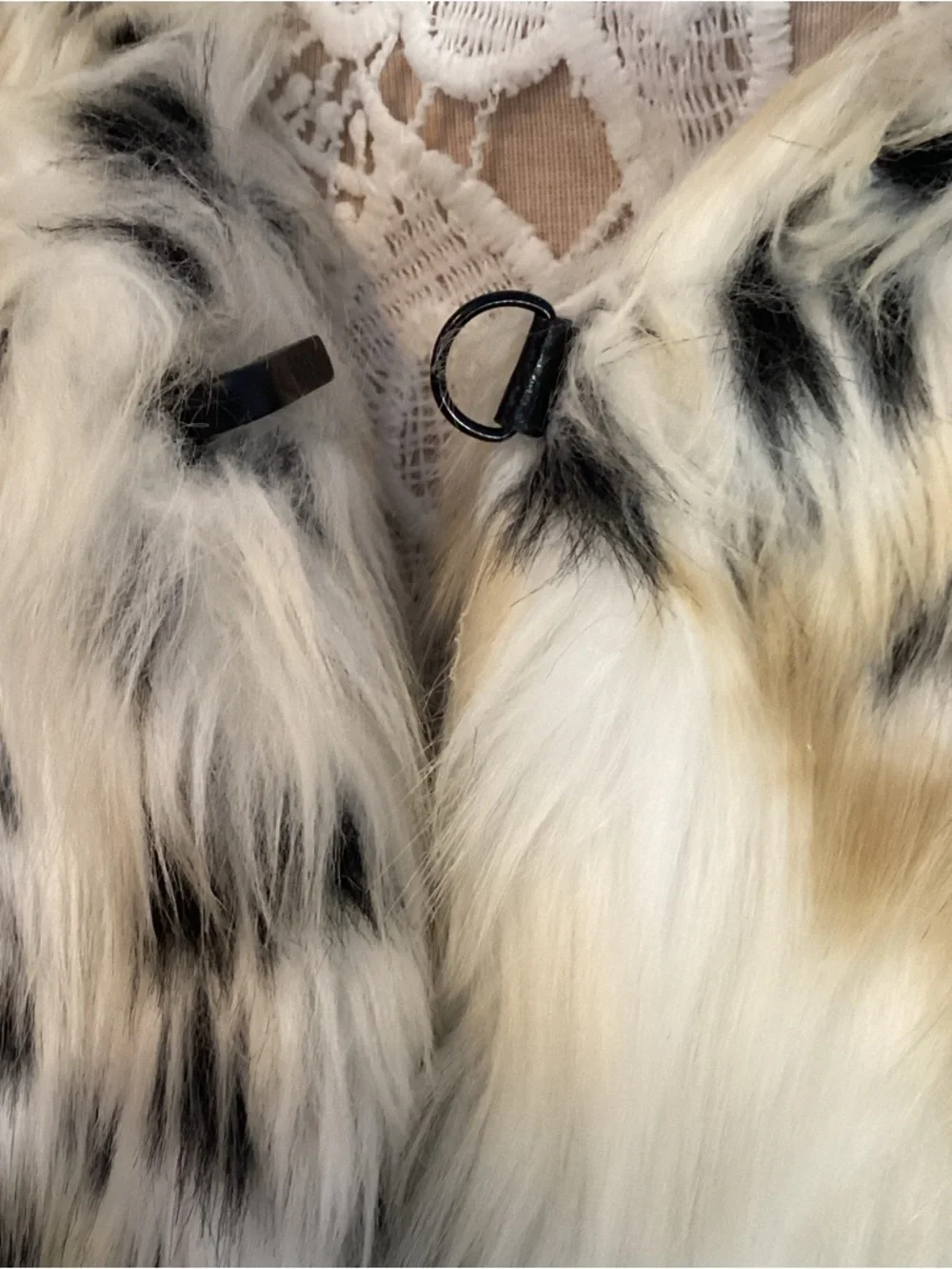 Betsey Johnson faux fur jacket leopard print - Picture 5 of 6